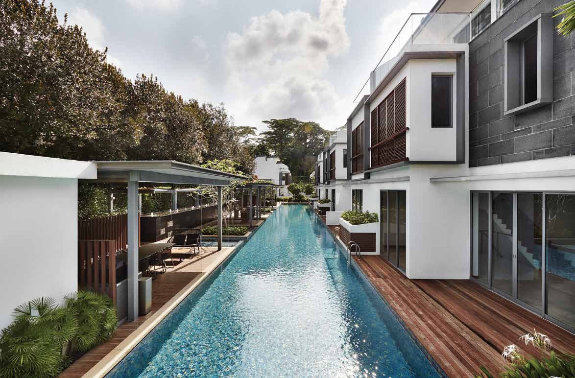 Pool landscape and houses (artist’s impression)